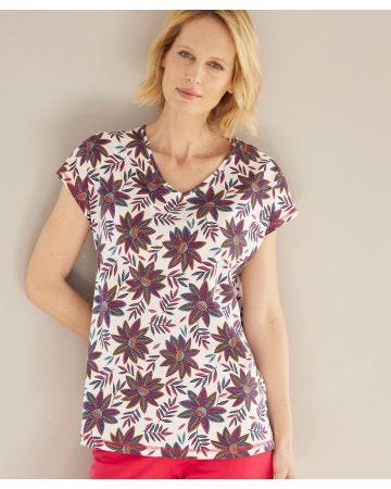 T-shirt de pyjama, pur coton peigné biologique