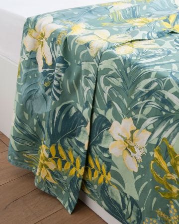 Drap imprimé Fleurs exotiques