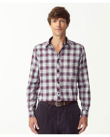 Chemise à carreaux émerisée