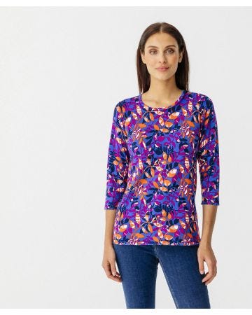 Pull imprimé col rond
