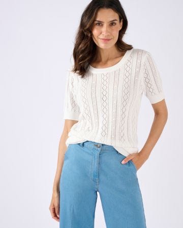 Pull maille ajourée