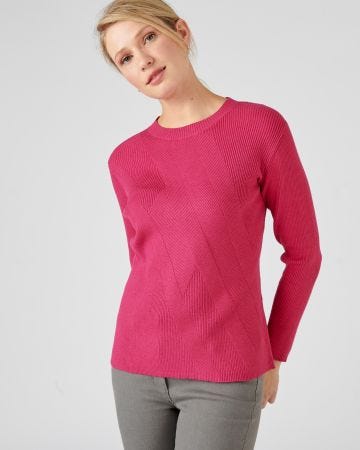 Pull jeu de côtes fantaisie