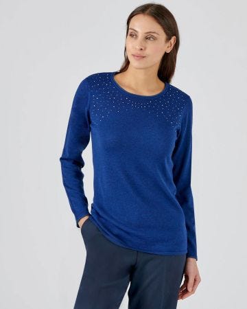 Pull fin et chaud strassé