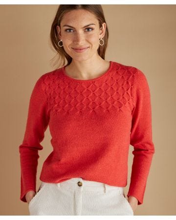 Pull plastron à smocks