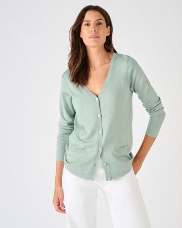 Gilet boutonné manches longues