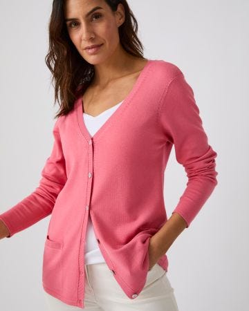 Gilet boutonné manches longues