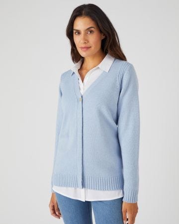 Gilet uni boutonné