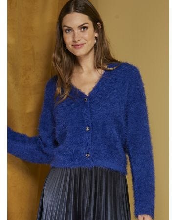 Gilet court maille douce