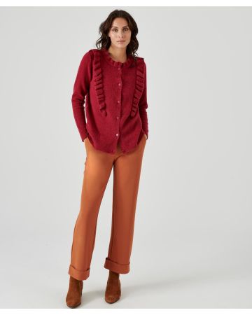 Cardigan à volants