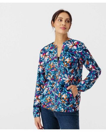 Veste zippée imprimée