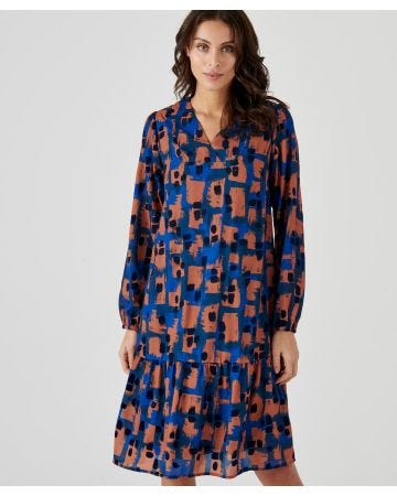 Robe voile flocage velours
