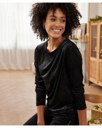 T-shirt manches longues velours