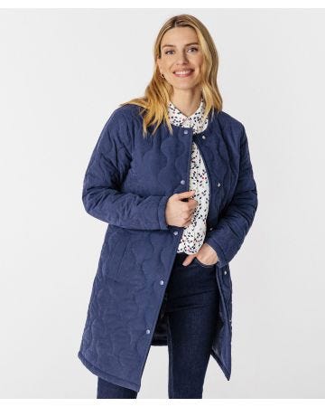 Manteau matelassé col rond