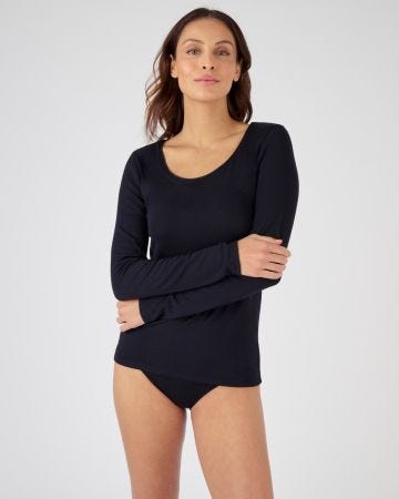 Tee-shirt manches longues Thermolactyl Sensitive, biais fils brillants