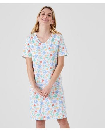 Chemise de nuit maille jersey coton peigné