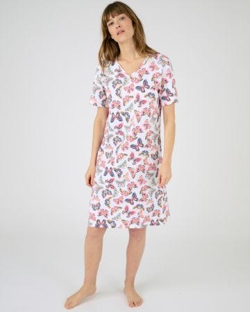 Chemise de nuit maille jersey coton peigné