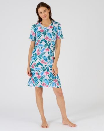 Chemise de nuit maille jersey pur coton peigné