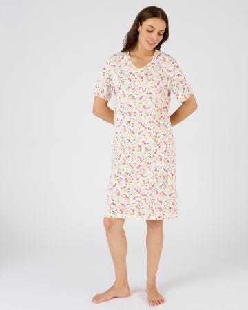 Chemise de nuit maille jersey pur coton peigné