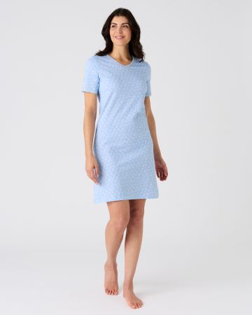 Chemise de nuit maille jersey pur coton peigné