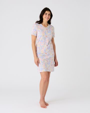 Chemise de nuit maille jersey pur coton peigné