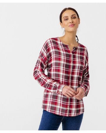 Blouse flanelle à carreaux