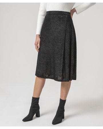 Jupe jacquard velours