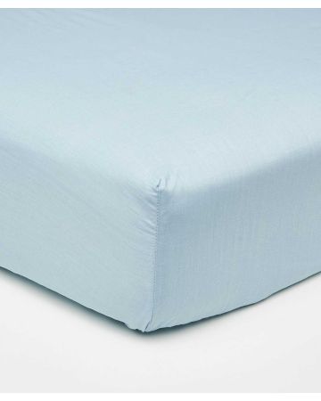 Drap-housse uni Feuilles d'automne pur coton
