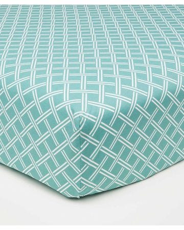 Drap-housse Feuilles vertes pur coton