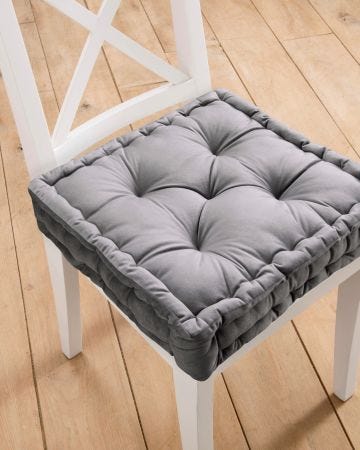 Coussin d'assise velours doux uni