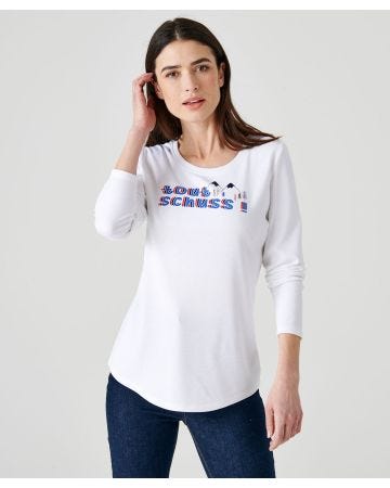 Tee-shirt femme col rond Tout schuss