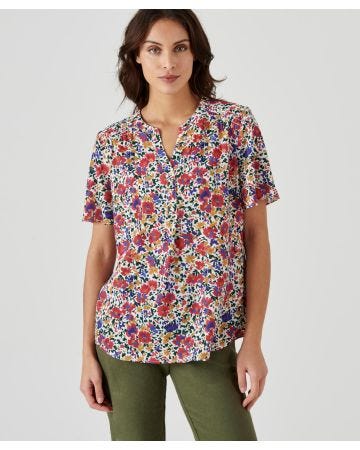 Blouse crêpe imprimée