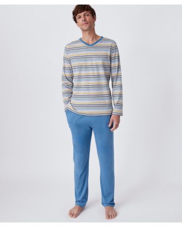 Pyjama manches longues, en maille souple