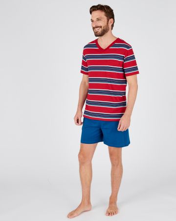 Pyjashort rayé manches courtes