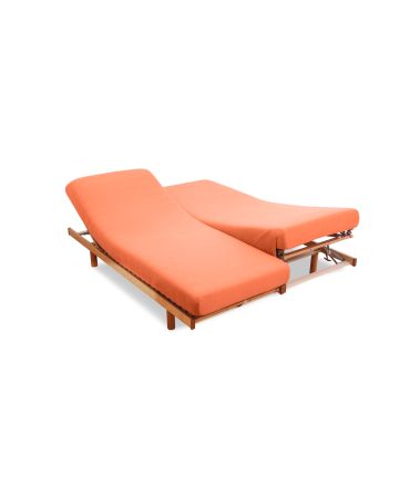 Drap-housse jersey pur coton peigné tête et pieds relevables double couchage