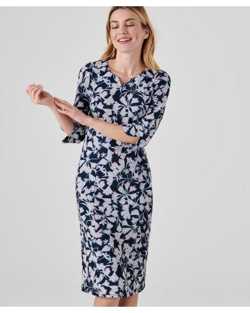 Robe en maille manches 3/4
