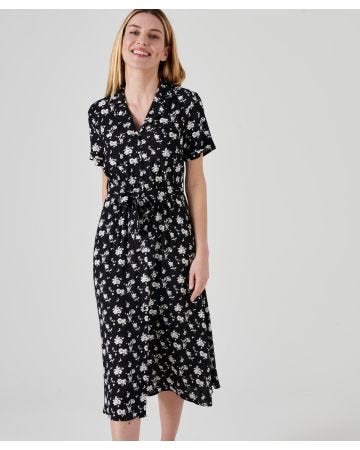 Robe-chemise pure viscose imprimée