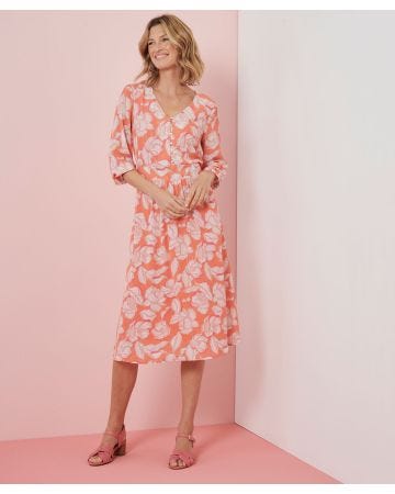 Robe d'été en crêpe imprimé
