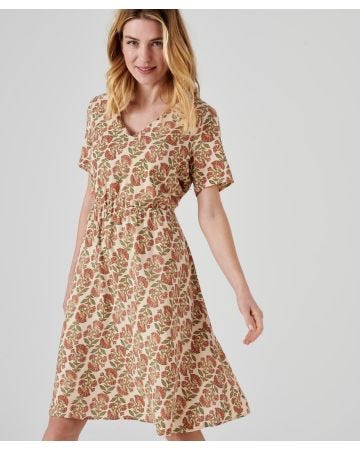 Robe imprimée fibres viscose Lenzing® EcoVero®
