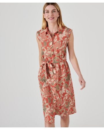 Robe mélange lin sans manches