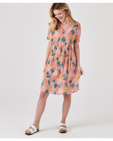 Robe imprimée en crépon