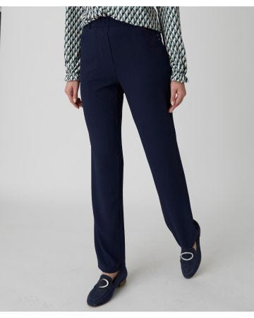 Pantalon marine en crêpe