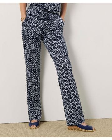Pantalon maille imprimé ethnique