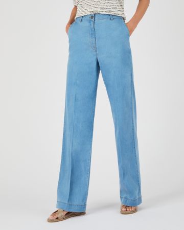 Pantalon mélange fibres Lyocell Tencel(TM)