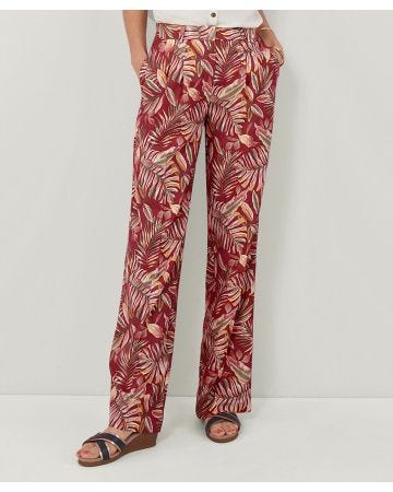 Pantalon large imprimé