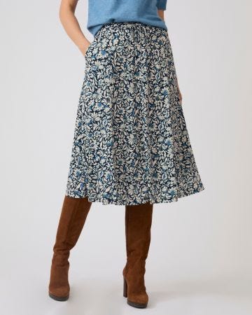Jupe maille crêpe stretch
