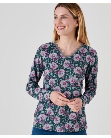Tee-shirt imprimé manches longues