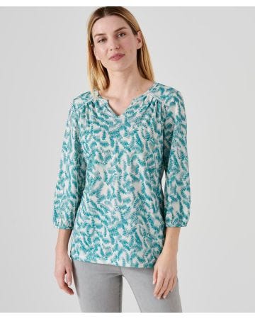 Blouse à fronces et galon