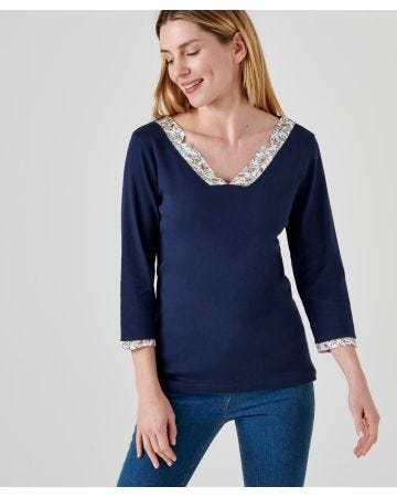 Tee-shirt coton biologique à détails imprimés
