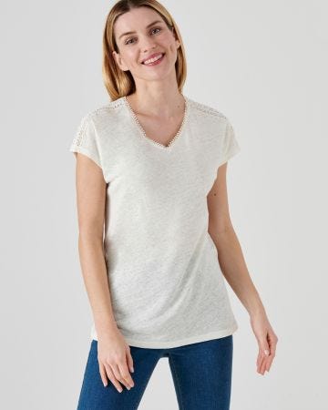 Tee-shirt mélange lin et viscose