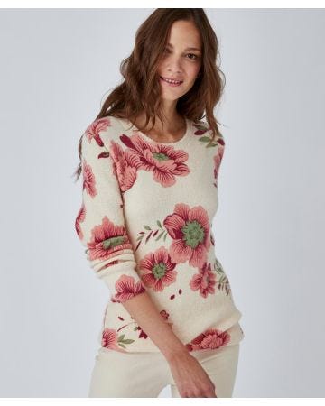 Pull imprimé fleurs